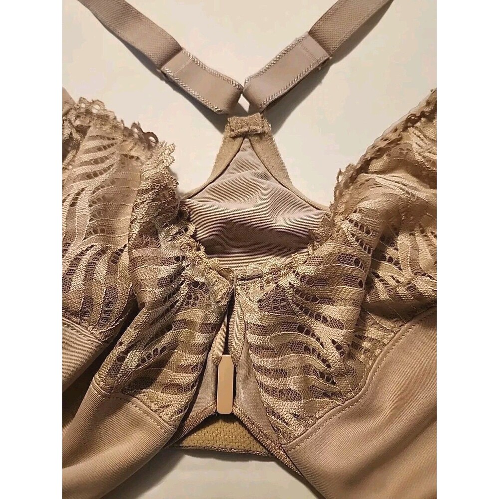 Glamorise Front-Clasp Classic Wonderwire Bra 48C Nude Racer Back 1246 Beige Nude